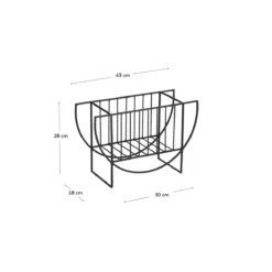 Kave Home - Aubrey Zwart Tijdschriftenrek -Meubels Voor Thuis 10003951
