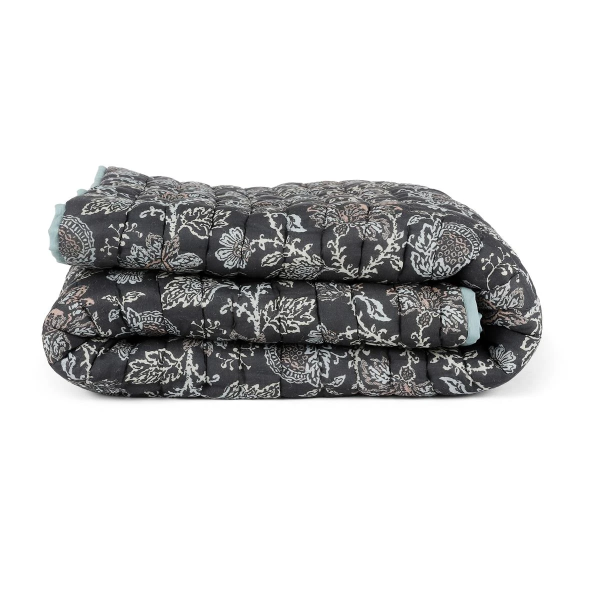 Mica Decorations Bloemen Plaid 130 X 150 Cm - Zwart 6 Mica Decorations Bloemen Plaid 130 X 150 Cm - Zwart - Afbeelding 4