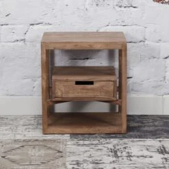 Hoyz - Nachtkastje Sahara - 1 Lade - Bruin - 45x35x50 -Meubels Voor Thuis 10022865