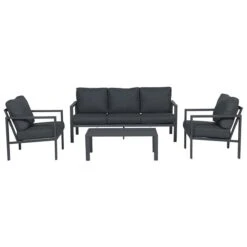 Garden Impressions Durban Loungeset 4-delig - Zwart