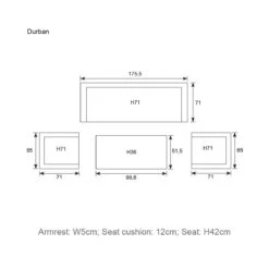 Garden Impressions Durban Loungeset 4-delig - Zwart -Meubels Voor Thuis 10045996