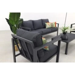 Garden Impressions Durban Loungeset 4-delig - Zwart -Meubels Voor Thuis 10046015