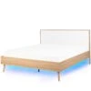 Beliani-SERRIS-Tweepersoonsbed LED-Wit-140 X 200 Cm-Vezelplaat -Meubels Voor Thuis 10047908