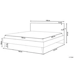 Beliani-SERRIS-Tweepersoonsbed LED-Wit-140 X 200 Cm-Vezelplaat -Meubels Voor Thuis 10047919