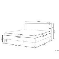 Beliani-SERRIS-Tweepersoonsbed LED-Wit-140 X 200 Cm-Vezelplaat -Meubels Voor Thuis 10047941