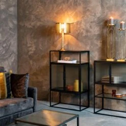 Dutchbone Boli Opbergkast - Zwart -Meubels Voor Thuis 10048448