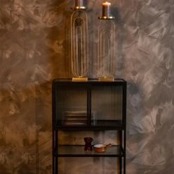 Dutchbone Boli Opbergkast - Zwart -Meubels Voor Thuis 10048453