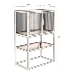 Dutchbone Boli Opbergkast - Zwart -Meubels Voor Thuis 10048457