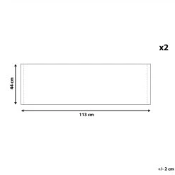 Beliani - ANZIO|AVELLINO - Ligstoel Doek Set Van 2 - Roze - Polyester -Meubels Voor Thuis 10063134