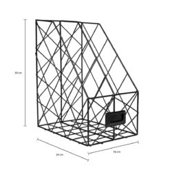 QUVIO Boeken & Tijdschriften Organizer Ruitjes Staal - Zwart -Meubels Voor Thuis 10063882