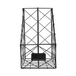 QUVIO Boeken & Tijdschriften Organizer Ruitjes Staal - Zwart -Meubels Voor Thuis 10063884