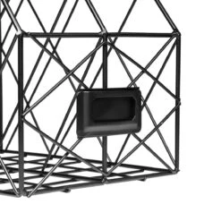 QUVIO Boeken & Tijdschriften Organizer Ruitjes Staal - Zwart -Meubels Voor Thuis 10063886