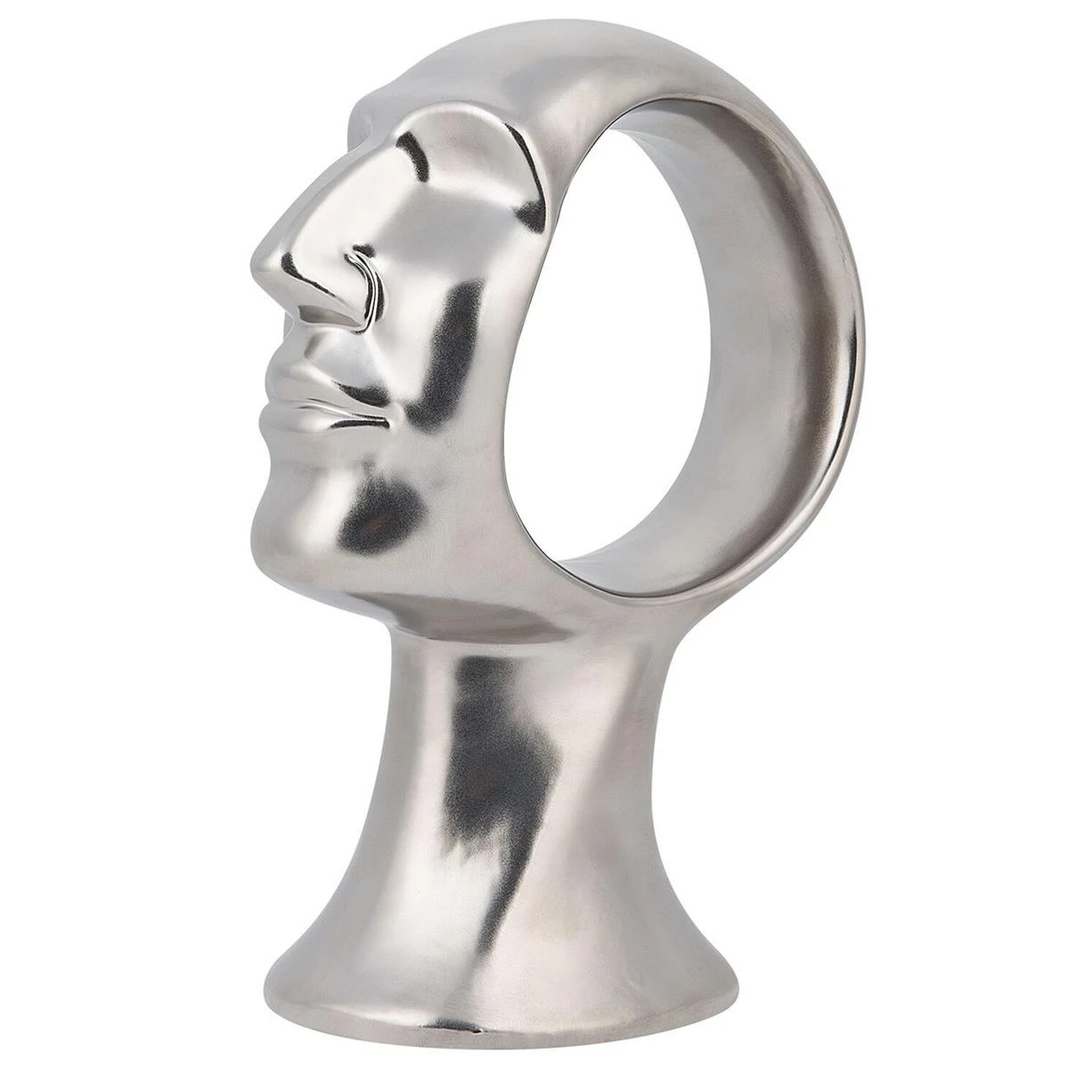 Beliani - TAXILA - Decofiguur - Zilver - Keramiek 3 Beliani - TAXILA - Decofiguur - Zilver - Keramiek