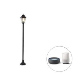 QAZQA Smart Staande Buitenlamp Zwart 170cm Incl. Wifi ST64 - New