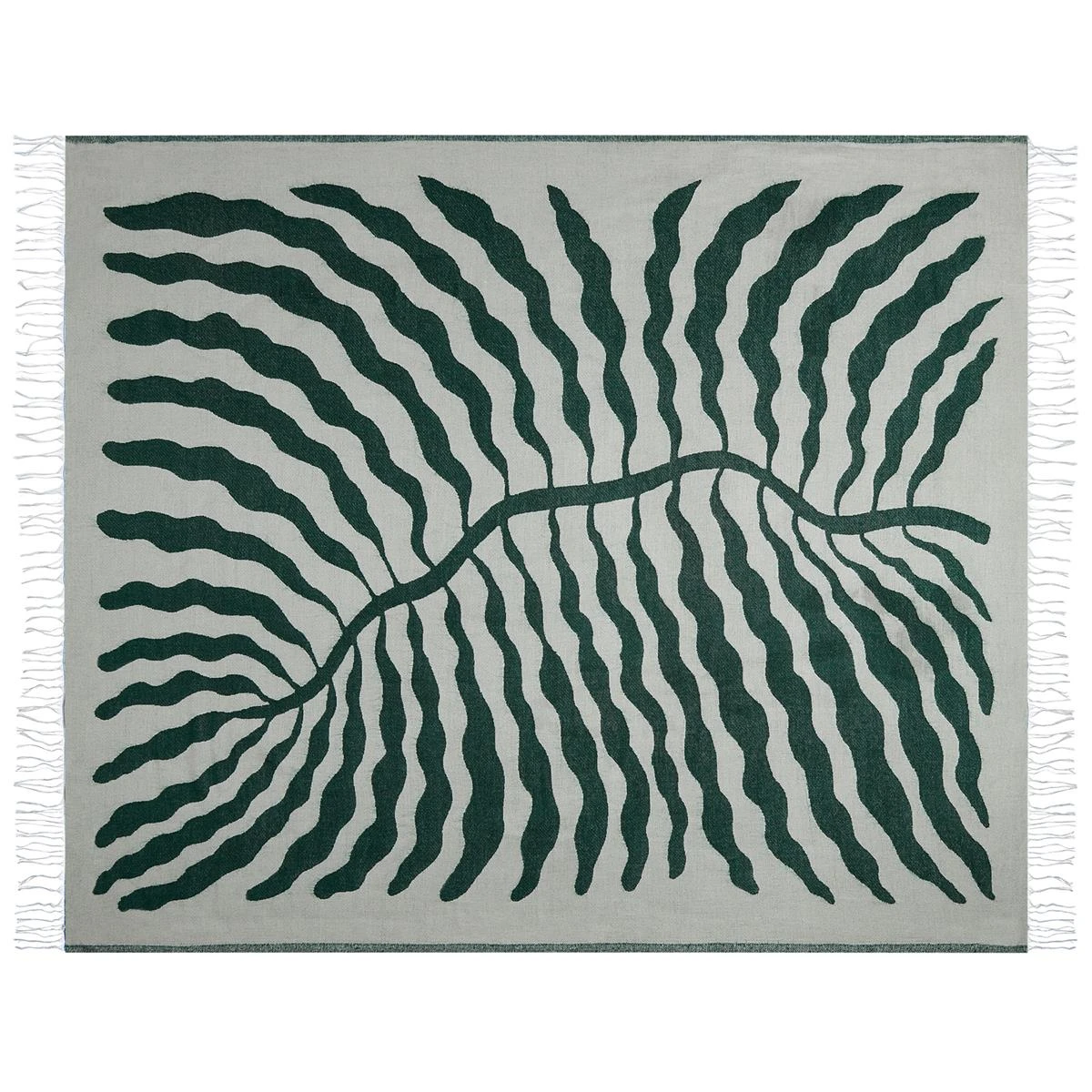 Beliani - BARTAR - Plaid - Groen - 130 X 170 Cm - Acryl 6 Beliani - BARTAR - Plaid - Groen - 130 X 170 Cm - Acryl - Afbeelding 4