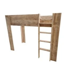 Wood4you Hoogslaper Bed Noortje Steigerhout 210Lx165Hx96D 210cm -Meubels Voor Thuis 10085051