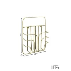 LOFT42 Rowan Tijdschriftenrek - Goud - Metaal -Meubels Voor Thuis 10101223