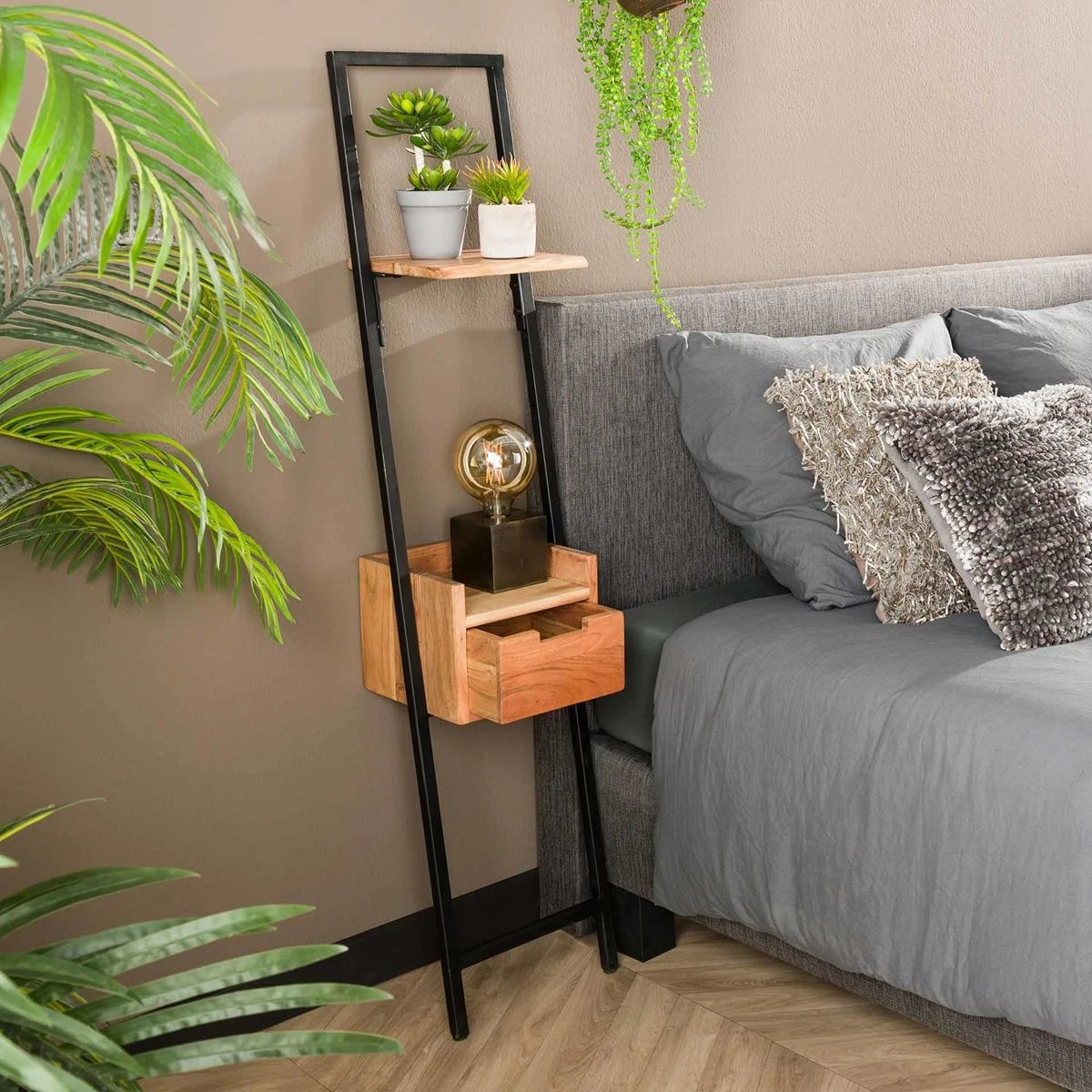 Duverger Duplex - Nachtkastje - Acacia - Naturel - 1 Lade - Hoog - 7 Duverger Duplex - Nachtkastje - Acacia - Naturel - 1 Lade - Hoog - - Afbeelding 5