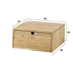 MOOS Gwen Nachtkastje - Acaciahout -Meubels Voor Thuis 10127680