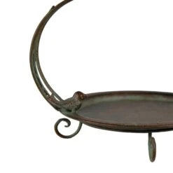 Clayre & Eef Vogelvoederhuisje Ø 25x38 Cm Groen Bruin Ijzer Vogel -Meubels Voor Thuis 10129205