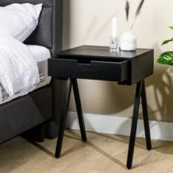 Hoyz Collection - Nachtkastje M340 Zwart - 45x40x60 8 Hoyz Collection - Nachtkastje M340 Zwart - 45x40x60 -Meubels Voor Thuis 10129241