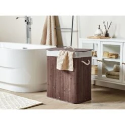 Beliani - KANDY - Mand - Donkere Houtkleur - Bamboehout -Meubels Voor Thuis 10129779