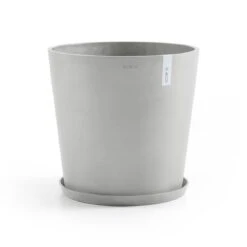 Ecopots Amsterdam Bloempot Met Waterreserve Ø 50 Cm - Witgrijs -Meubels Voor Thuis 10131519