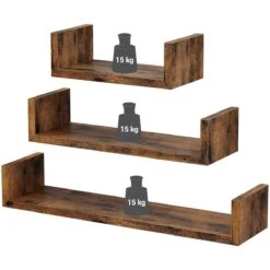 ACAZA Wandplank Vintage Bruin -Meubels Voor Thuis 10144858