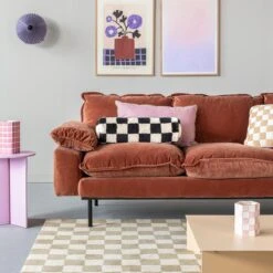 HKliving Retro 3-zitsbank - Magnolia -Meubels Voor Thuis 10148121