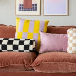 By FonQ Play Sierkussen 50 X 50 Cm - Lavendel/Geel -Meubels Voor Thuis 10148900