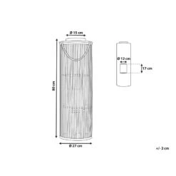 Beliani - LUZON - Lantaarn - Zwart - Wilgenhout -Meubels Voor Thuis 10155083