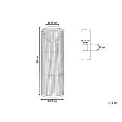 Beliani - LUZON - Lantaarn - Zwart - Wilgenhout -Meubels Voor Thuis 10155086