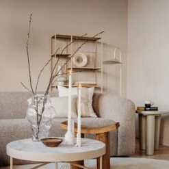 BePureHome Sloping Hoekbank Links – Naturel Melange -Meubels Voor Thuis 10159785