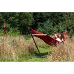 Tropilex® Hangmat Met Standaard Eénpersoons Easy & Relax Red Rood -Meubels Voor Thuis 10168085