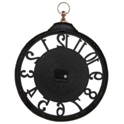 Beliani - ALLOZA - Wandklok - Zwart - Synthetisch Materiaal -Meubels Voor Thuis 10170869