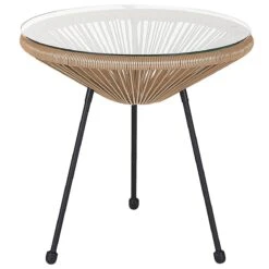 Beliani - ACAPULCO - Bistroset Voor 2 - Natuurlijk - PE Rotan 21 Beliani - ACAPULCO - Bistroset Voor 2 - Natuurlijk - PE Rotan -Meubels Voor Thuis 10174718