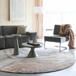 Zuiver Solar Vloerkleed Ø 200 Cm - Terra/Grijs -Meubels Voor Thuis 10188582