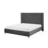 Beliani - LUBBON - Tweepersoonsbed - Grijs - 160 X 200 Cm - Fluweel