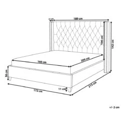 Beliani - LUBBON - Tweepersoonsbed - Grijs - 160 X 200 Cm - Fluweel 24 Beliani - LUBBON - Tweepersoonsbed - Grijs - 160 X 200 Cm - Fluweel -Meubels Voor Thuis 10224694
