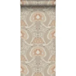 ESTAhome Behang Vintage Bloemen In Art Nouveau Stijl Beige - 0.53 X 10
