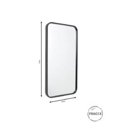 Fragix Boston Wandspiegel Rechthoekig 75x40cm Zwart 11 Fragix Boston Wandspiegel Rechthoekig 75x40cm Zwart -Meubels Voor Thuis 10239610