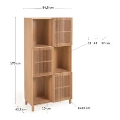 Kave Home Boekenkast Beyla In Eiken -Meubels Voor Thuis 10250341