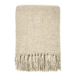 Malagoon Ivory Solid Plaid 125 X 150 Cm