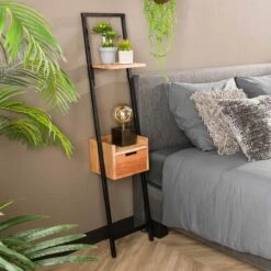 Duverger Duplex - Nachtkastje - Acacia - Naturel - 1 Lade - Hoog - 13 Duverger Duplex - Nachtkastje - Acacia - Naturel - 1 Lade - Hoog - -Meubels Voor Thuis 10289901