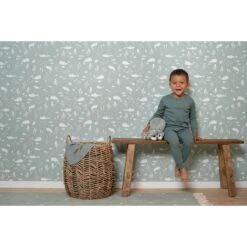 Little Dutch - Vliesbehang - Ocean Mint - Mint - 10mx53cm -Meubels Voor Thuis 10306977