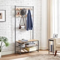 ACAZA Garderoberek Lichte Eik -Meubels Voor Thuis 10318045