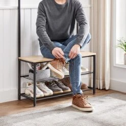 ACAZA Garderoberek Lichte Eik -Meubels Voor Thuis 10318047