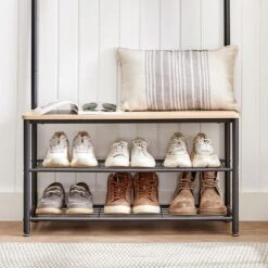 ACAZA Garderoberek Lichte Eik -Meubels Voor Thuis 10318054