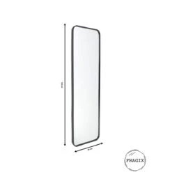Fragix Boston Passpiegel Rechthoekig 130x40cm Zwart -Meubels Voor Thuis 10340330