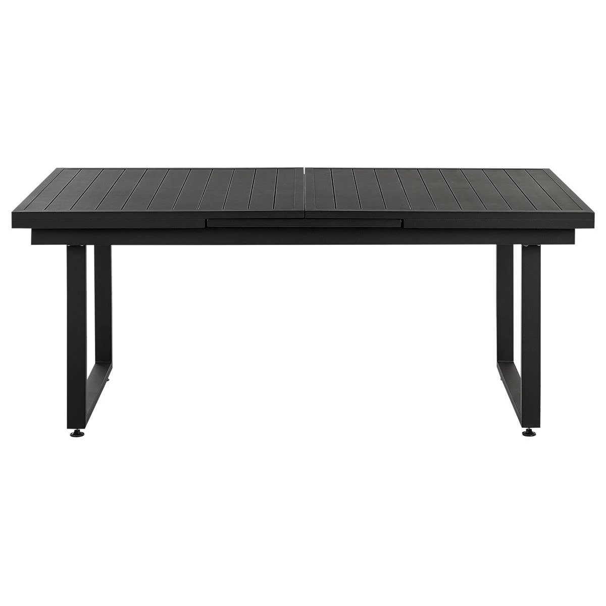 Beliani - VALCANETTO|TAVIANO - Tuinset Voor 6 - Zwart - Aluminium 5 Beliani - VALCANETTO|TAVIANO - Tuinset Voor 6 - Zwart - Aluminium - Afbeelding 3